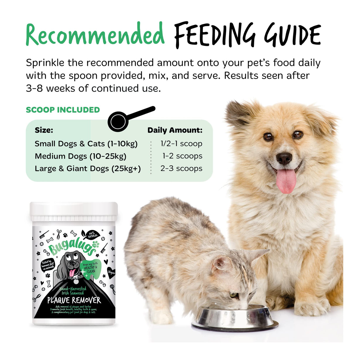 BUGALUGS Plaque Off Remover for Dog 70g Teeth & Bad Breath 100% Natural | Plaque Off Dogs No Need for Dog Toothbrush or Dog Toothpaste | Remove Dog Bad Breath & Plaque Remover for Dogs & Cats (70g) - Sayby’s