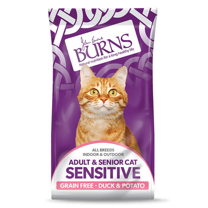 Burns Pet Nutrition Cat Food Sensitive Duck and Potato Grain Free 1.5 kg - Sayby’s