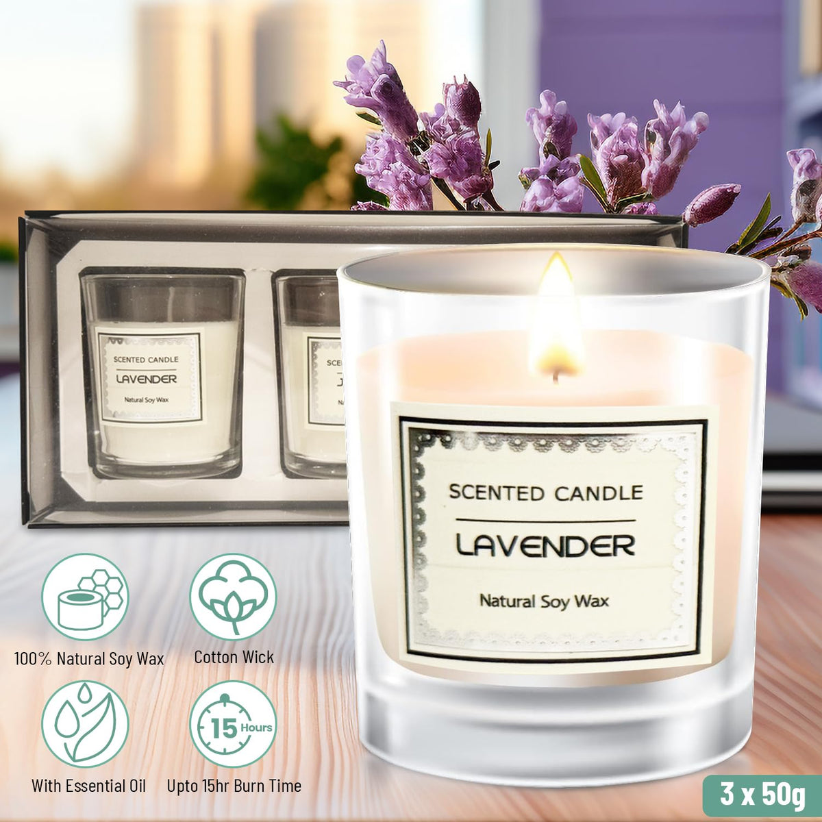 Candles Gifts for Women, Scented Candles Gift Sets, Perfect for Birthdays, Valentine's Day, Mother's Day, Christmas, Yoga, Spa - Sayby’s