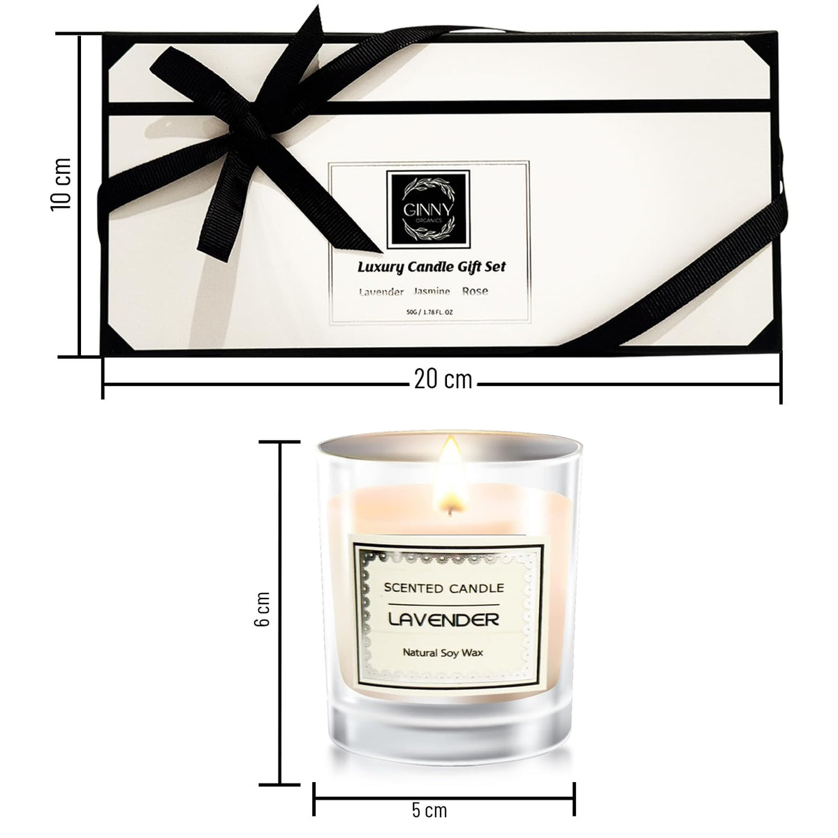 Candles Gifts for Women, Scented Candles Gift Sets, Perfect for Birthdays, Valentine's Day, Mother's Day, Christmas, Yoga, Spa - Sayby’s