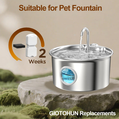 Cat Water Fountain for Drinking: Stainless Steel Cat Fountain - 2.2L Water Fountain Cat Bowl - Pet Water Fountain - Cat Drinking Fountain - Visible Water Level Cat Water Dispensers - GIOTOHUN - Sayby’s