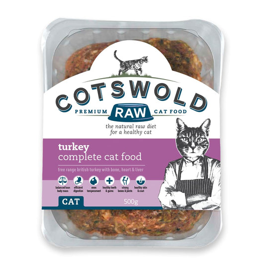 Cotswold RAW Complete Cat, Raw Cat Food, GWF Nutrition, Premium British Meat Raw Food for All Cats, Frozen Cat Meal, Mixed Mince – 6kg - Sayby’s