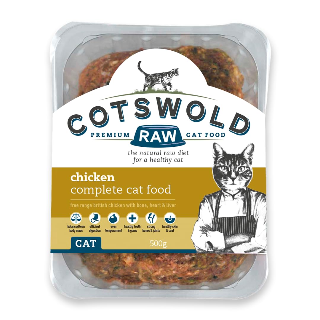 Cotswold RAW Complete Cat, Raw Cat Food, GWF Nutrition, Premium British Meat Raw Food for All Cats, Frozen Cat Meal, Mixed Mince – 6kg - Sayby’s