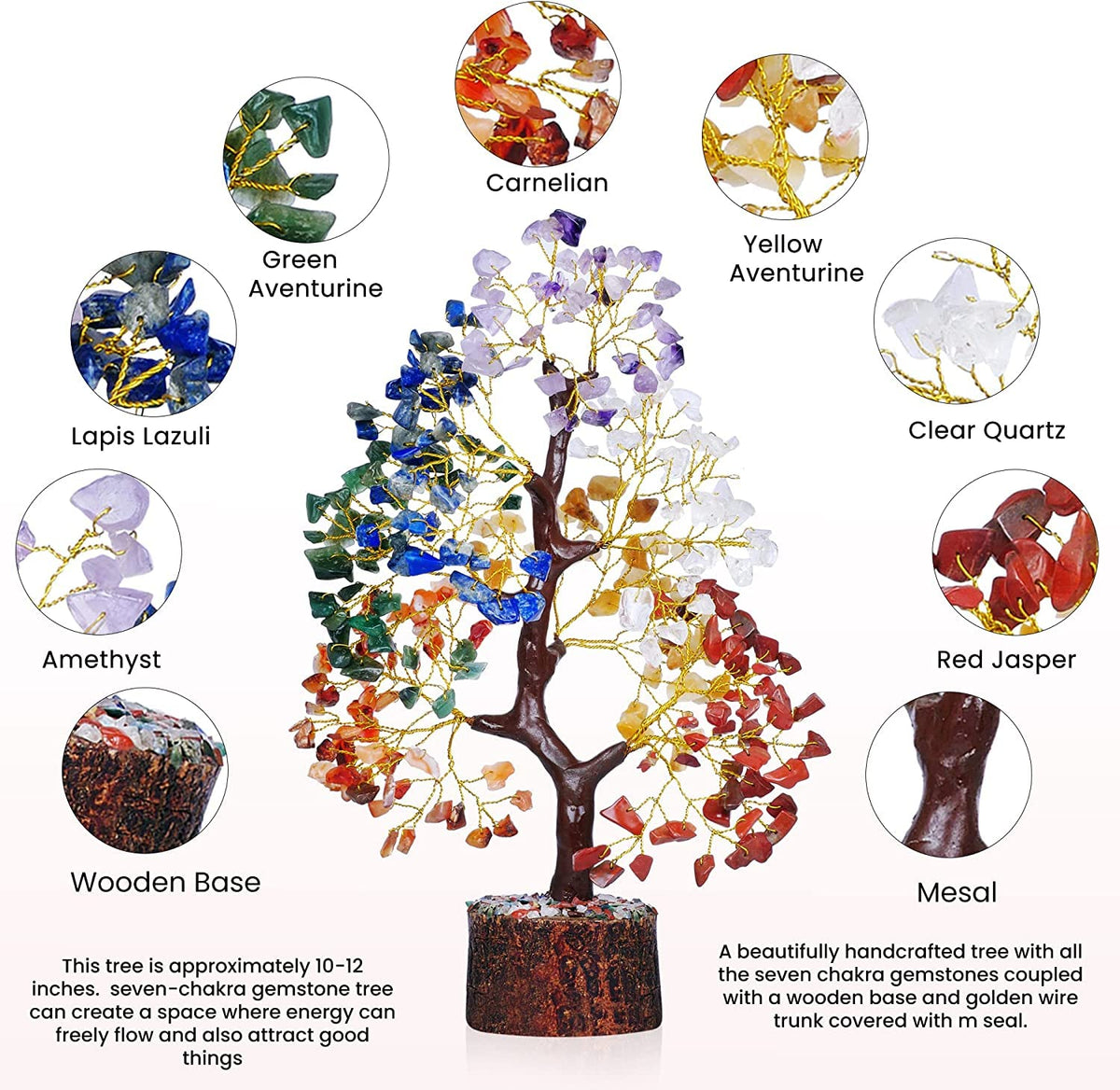 Crystal Tree - Seven Chakra Tree - Bonsai Tree - Healing Crystals - Crystals and Gemstones - Home Decor - Spiritual Gifts - Sayby’s
