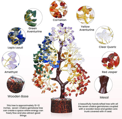 Crystal Tree - Seven Chakra Tree - Bonsai Tree - Healing Crystals - Crystals and Gemstones - Home Decor - Spiritual Gifts - Sayby’s