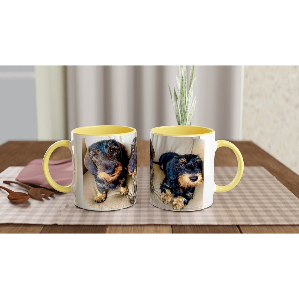 Customisable Ceramic Mug – Glossy 11oz Design with Colored Rim FREE DELIVERY - Sayby’s