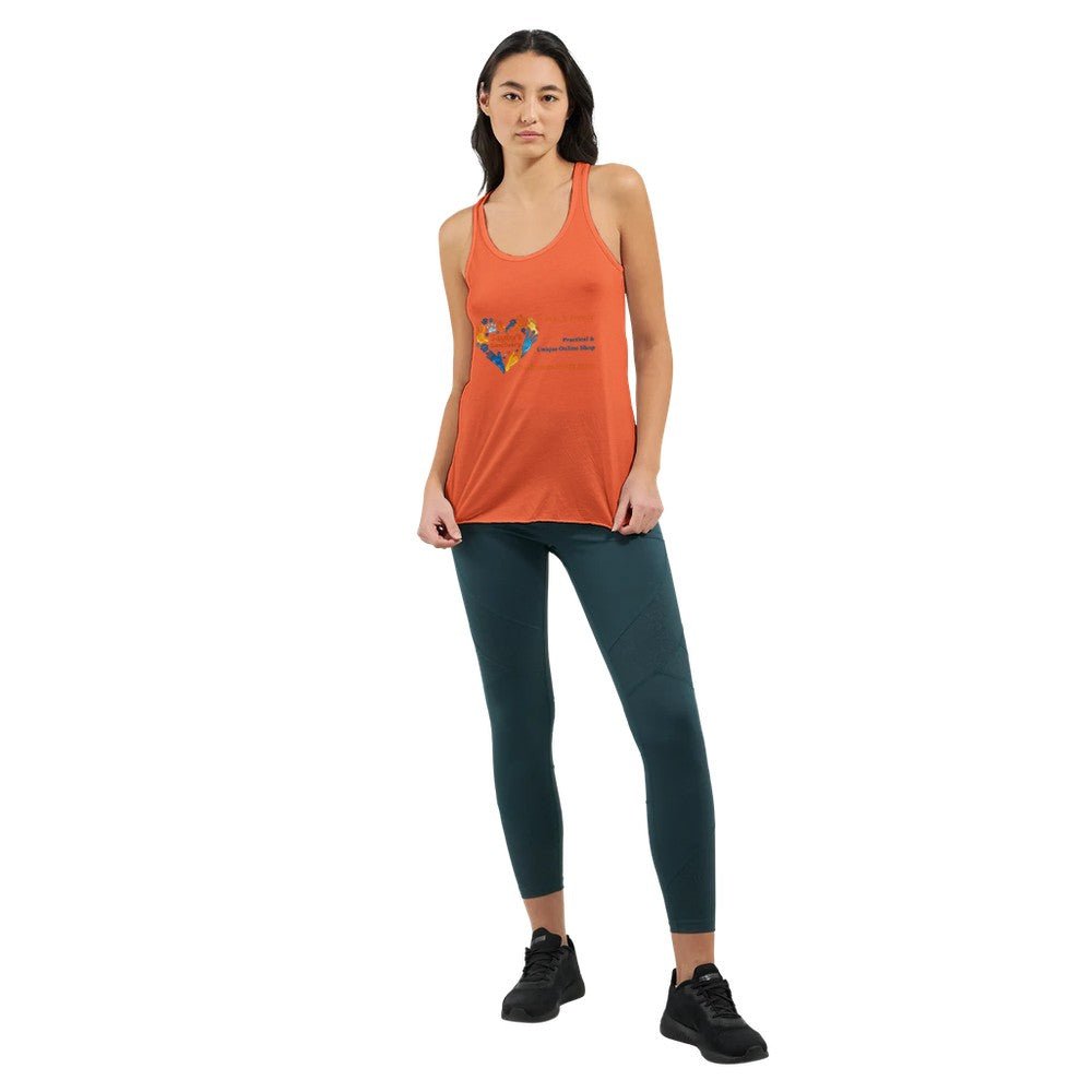 Customisable Women's Flowy Racerback Tank Top - Your Design, Logo, or Photo. FREE DELIVERY - Sayby’s