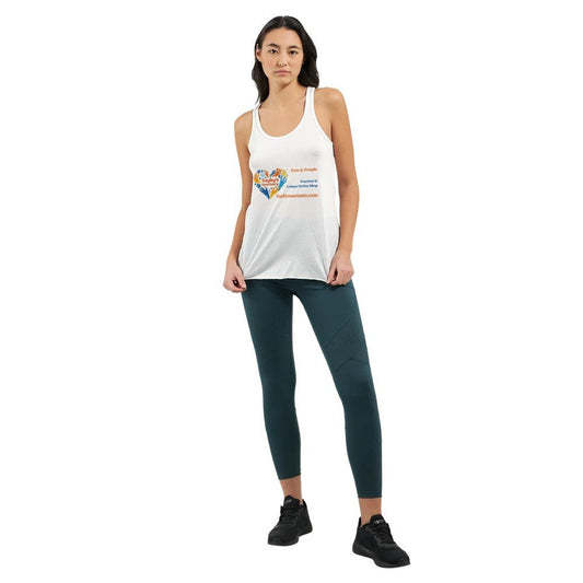 Customisable Women's Flowy Racerback Tank Top - Your Design, Logo, or Photo. FREE DELIVERY - Sayby’s