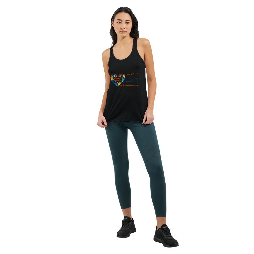 Customisable Women's Flowy Racerback Tank Top - Your Design, Logo, or Photo. FREE DELIVERY - Sayby’s