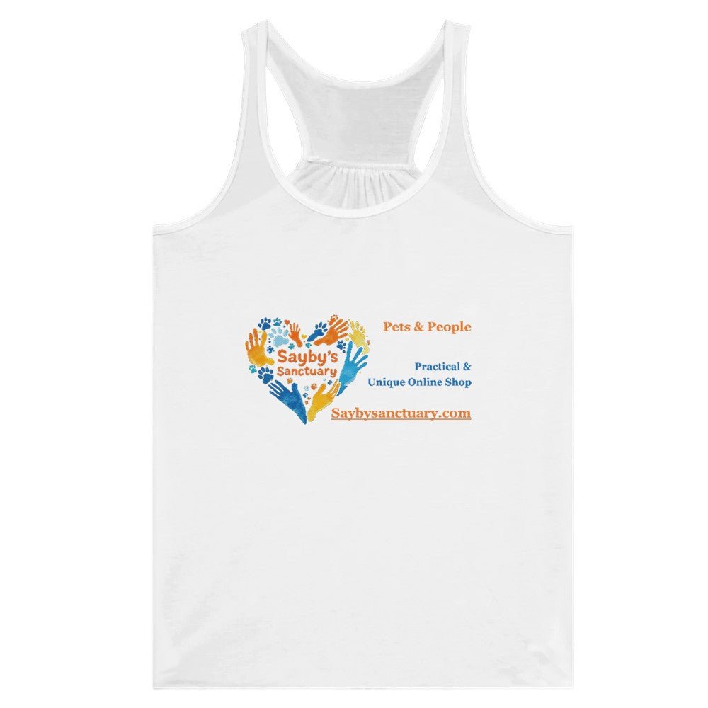 Customisable Women's Flowy Racerback Tank Top - Your Design, Logo, or Photo. FREE DELIVERY - Sayby’s