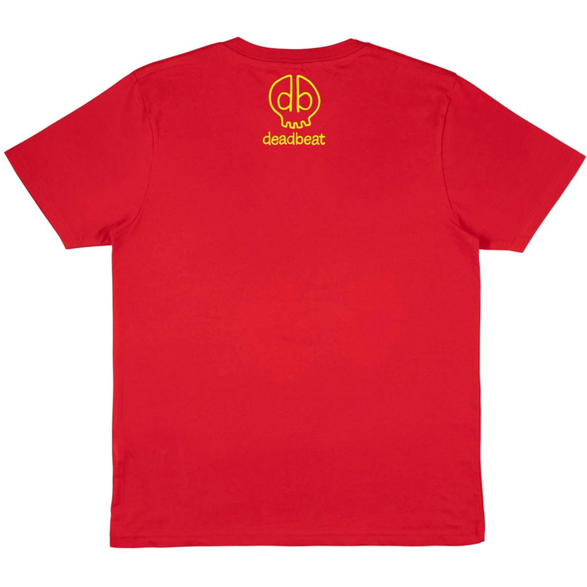 DB DEADBEAT Lucky Cat Rock and Roll Motif Screen Printed Eco-Friendly Unisex Red T-Shirt for Men, Women and Teens. - Sayby’s