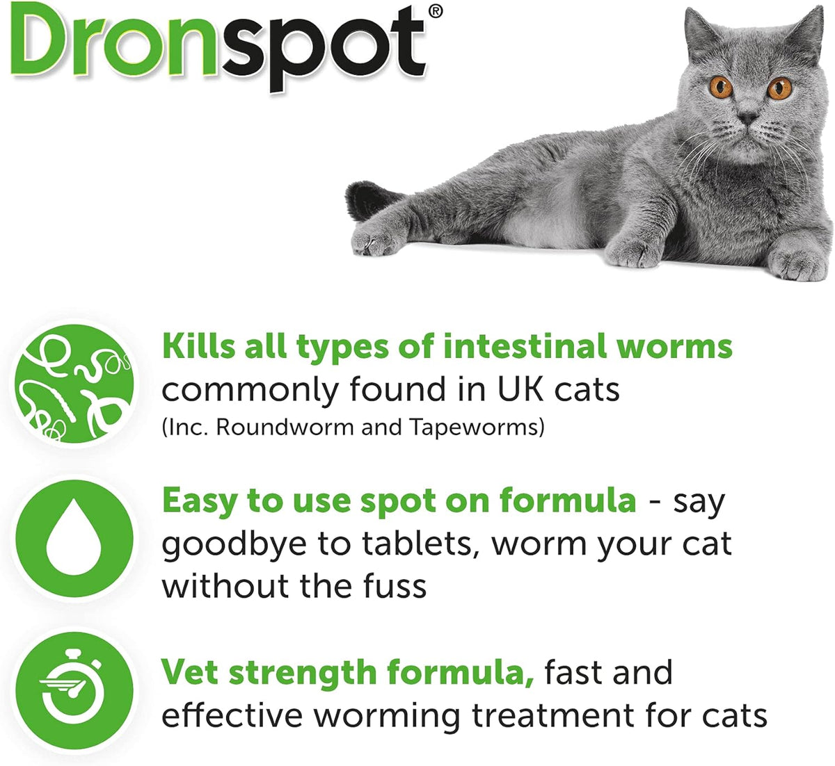 Dronspot Worming Spot On For Medium Cats (2.5-5kg) - Sayby’s