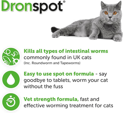 Dronspot Worming Spot On For Medium Cats (2.5-5kg) - Sayby’s