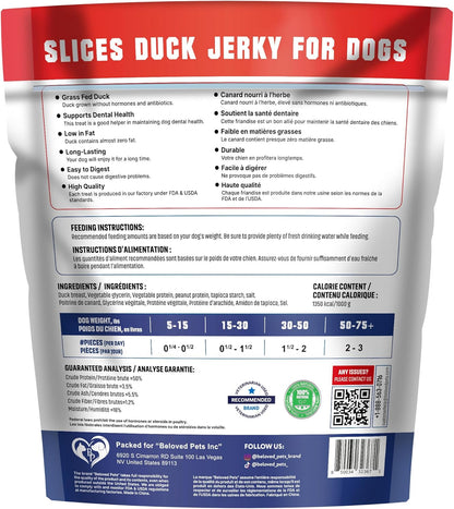 Duck Jerky Dog Treats - Human Grade Pet Snacks - Natural High Protein Meat Dried Strips - Best Chews for Training Small & Large Dogs - Bulk Soft Pack - Sayby’s