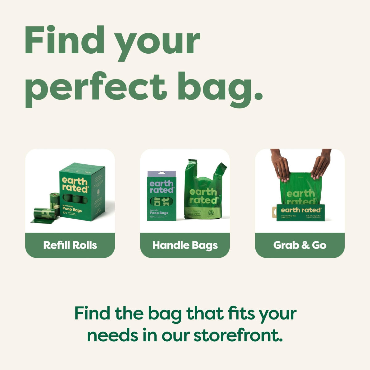 Earth Rated Dog Poop Bags with Tie Handles on Refill Rolls, Extra Wide, Easy-Tie Opening, Guaranteed Leak-Proof, Unscented, 105 Count - Sayby’s