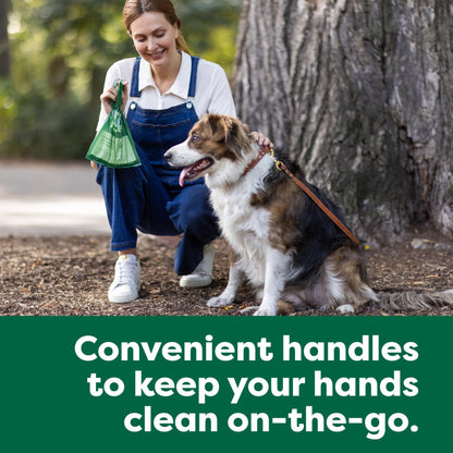 Earth Rated Dog Poop Bags with Tie Handles on Refill Rolls, Extra Wide, Easy-Tie Opening, Guaranteed Leak-Proof, Unscented, 105 Count - Sayby’s