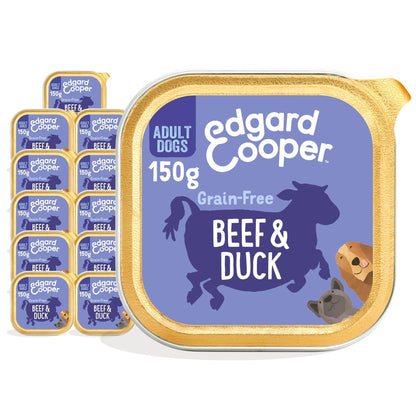 Edgard Cooper Grain-Free Wet Dog Food for Adult Dogs, (11 x 150g), Natural Dogs Food in Cup with Fresh Meat & Amino Acids, Gluten-Free, High Protein - Sayby’s