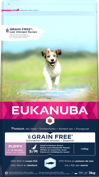 Eukanuba Grain Free Complete Dry Dog Food for Puppy Small and Medium Breeds - Sayby’s