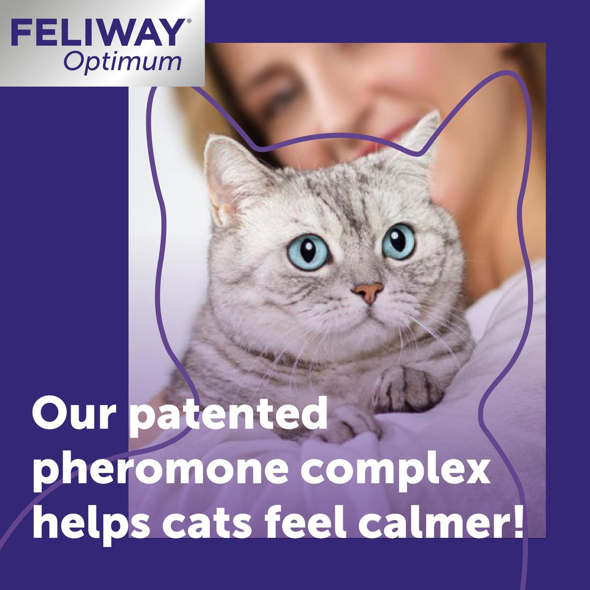 FELIWAY Optimum 30 Day Cat Calming Odourless Plug In Pheromone Diffuser Starter Kit, 48ml - Helps Solve Signs of Stress in Cats & Kittens, Veterinary Recommended, Drug-free, Clinically Proven - Sayby’s