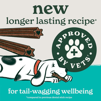 Forthglade Natural Dog Dental Sticks (20 Sticks) - Plant-Based & Grain Free Dog Treats, Dental Chews for Fresh Breath, Removes Plaque and Tartar, Resealable Bags - Sayby’s
