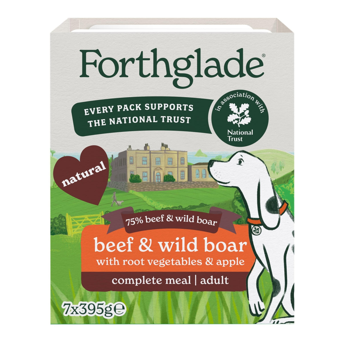 Forthglade Wet Dog Food, National Trust Variety Pack - Grain Free & Hypoallergenic Dog Food, Adult 1 Year+, Turkey & Goose and Duck & Venison, Stomach Sensitive, Natural Ingredients - Sayby’s