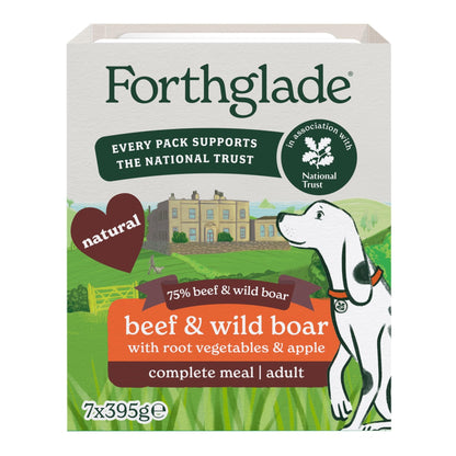 Forthglade Wet Dog Food, National Trust Variety Pack - Grain Free & Hypoallergenic Dog Food, Adult 1 Year+, Turkey & Goose and Duck & Venison, Stomach Sensitive, Natural Ingredients - Sayby’s