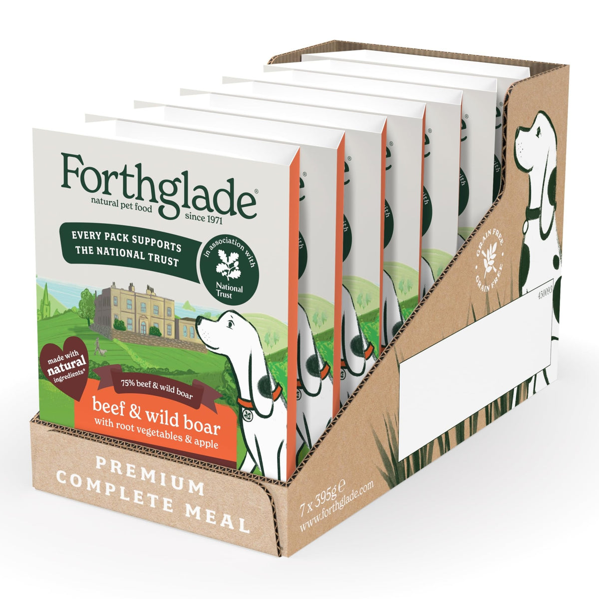 Forthglade Wet Dog Food, National Trust Variety Pack - Grain Free & Hypoallergenic Dog Food, Adult 1 Year+, Turkey & Goose and Duck & Venison, Stomach Sensitive, Natural Ingredients - Sayby’s