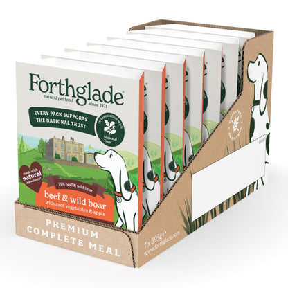 Forthglade Wet Dog Food, National Trust Variety Pack - Grain Free & Hypoallergenic Dog Food, Adult 1 Year+, Turkey & Goose and Duck & Venison, Stomach Sensitive, Natural Ingredients - Sayby’s