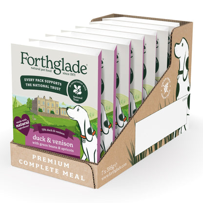 Forthglade Wet Dog Food, National Trust Variety Pack - Grain Free & Hypoallergenic Dog Food, Adult 1 Year+, Turkey & Goose and Duck & Venison, Stomach Sensitive, Natural Ingredients - Sayby’s
