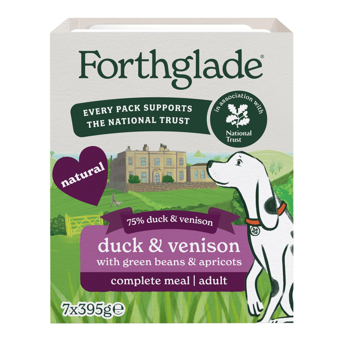 Forthglade Wet Dog Food, National Trust Variety Pack - Grain Free & Hypoallergenic Dog Food, Adult 1 Year+, Turkey & Goose and Duck & Venison, Stomach Sensitive, Natural Ingredients - Sayby’s