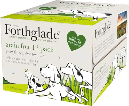 Forthglade Wet Dog Food Variety Pack - Grain Free & Hypoallergenic Dog Food, Adult 1 Year+, Turkey, Lamb & Duck with Vegetables, Complete Stomach Sensitive Meals, Natural Ingredients - Sayby’s