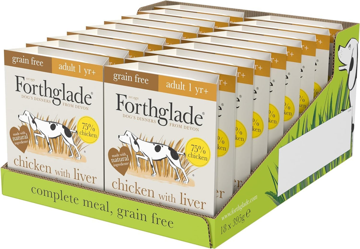 Forthglade Wet Dog Food Variety Pack - Grain Free & Hypoallergenic Dog Food, Adult 1 Year+, Turkey, Lamb & Duck with Vegetables, Complete Stomach Sensitive Meals, Natural Ingredients - Sayby’s