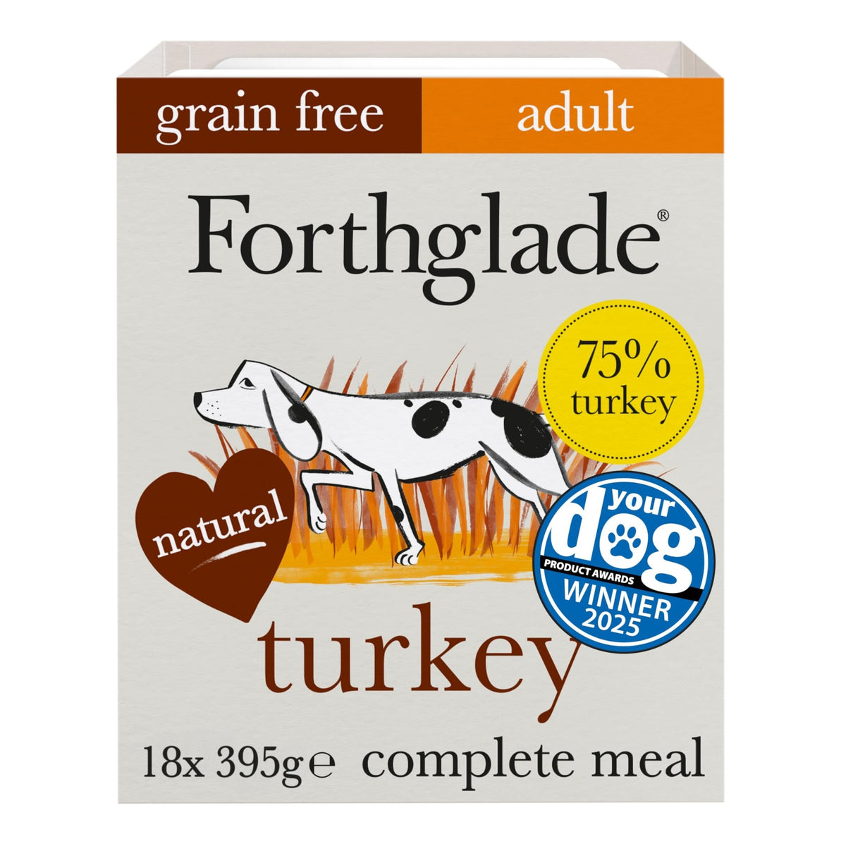 Forthglade Wet Dog Food Variety Pack - Grain Free & Hypoallergenic Dog Food, Adult 1 Year+, Turkey, Lamb & Duck with Vegetables, Complete Stomach Sensitive Meals, Natural Ingredients - Sayby’s