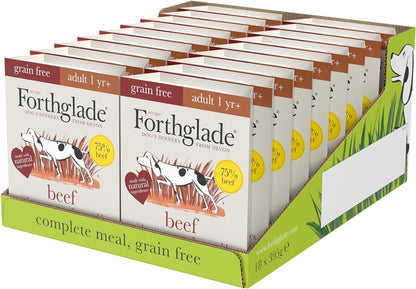 Forthglade Wet Dog Food Variety Pack - Grain Free & Hypoallergenic Dog Food, Adult 1 Year+, Turkey, Lamb & Duck with Vegetables, Complete Stomach Sensitive Meals, Natural Ingredients - Sayby’s