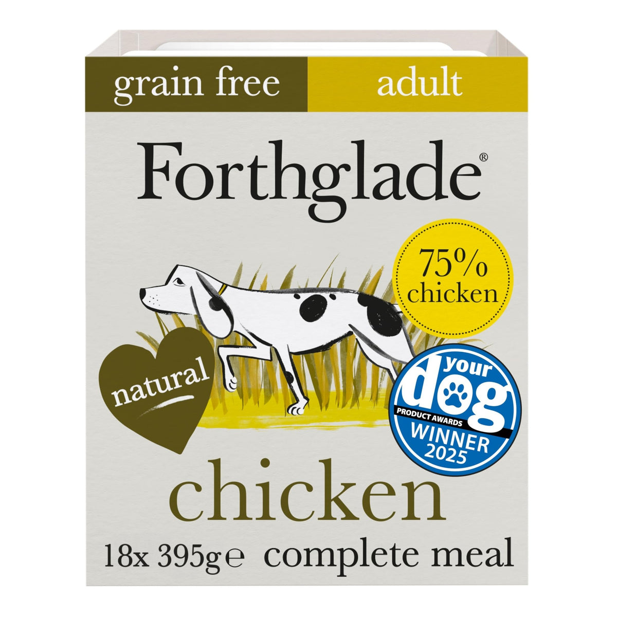 Forthglade Wet Dog Food Variety Pack - Grain Free & Hypoallergenic Dog Food, Adult 1 Year+, Turkey, Lamb & Duck with Vegetables, Complete Stomach Sensitive Meals, Natural Ingredients - Sayby’s