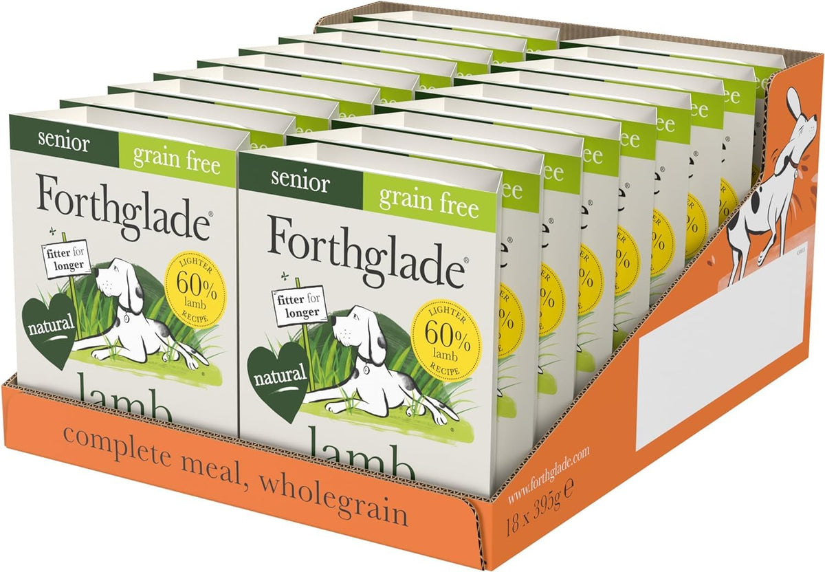 Forthglade Wet Dog Food Variety Pack - Senior 7 Years+, Grain Free & Hypoallergenic Dog Food, Turkey & Lamb with Vegetables, Stomach Sensitive Meals with Natural Ingredients - Sayby’s