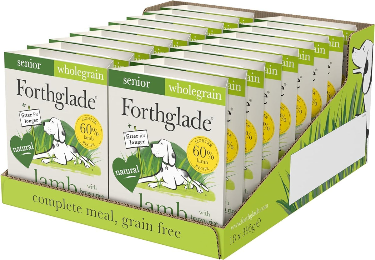 Forthglade Wet Dog Food Variety Pack - Senior 7 Years+, Grain Free & Hypoallergenic Dog Food, Turkey & Lamb with Vegetables, Stomach Sensitive Meals with Natural Ingredients - Sayby’s