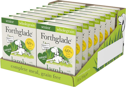 Forthglade Wet Dog Food Variety Pack - Senior 7 Years+, Grain Free & Hypoallergenic Dog Food, Turkey & Lamb with Vegetables, Stomach Sensitive Meals with Natural Ingredients - Sayby’s