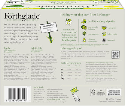 Forthglade Wet Dog Food Variety Pack - Senior 7 Years+, Grain Free & Hypoallergenic Dog Food, Turkey & Lamb with Vegetables, Stomach Sensitive Meals with Natural Ingredients - Sayby’s