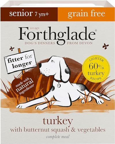 Forthglade Wet Dog Food Variety Pack - Senior 7 Years+, Grain Free & Hypoallergenic Dog Food, Turkey & Lamb with Vegetables, Stomach Sensitive Meals with Natural Ingredients - Sayby’s