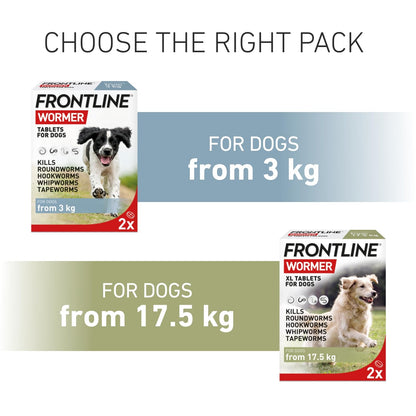 FRONTLINE WORMER - Worming Tablets for Dogs - 2 Tablets - Sayby’s