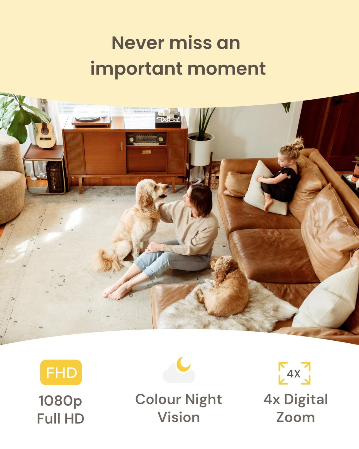 Furbo 360° Pet Camera w/Home Safety Package [PREMIUM W/SUBSCRPITION] Smart Pet Monitor w/App for Pet & Home, Rotating 360° View, Colour Night Vision, Auto-Tracking, Treat-toss, Barking, Smart Alert - Sayby’s