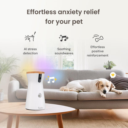 Furbo 360° Pet Camera w/Home Safety Package [PREMIUM W/SUBSCRPITION] Smart Pet Monitor w/App for Pet & Home, Rotating 360° View, Colour Night Vision, Auto-Tracking, Treat-toss, Barking, Smart Alert - Sayby’s