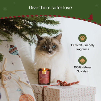 Furry Purr Pet Odor Eliminator Candle, Natural Soy Wax Candles with Catnip Essential Oil, Pet-Friendly Candles for Home Scented, Pet Lover Gifts, 60-Hour Burn Time, Lily of The Valley Fragrance, 7 oz - Sayby’s