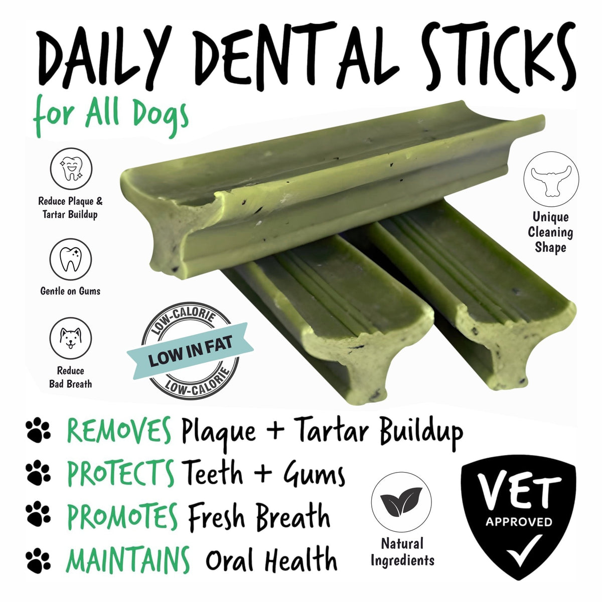 Gently Dently- Fresh Breath Mint Dental Treats for Dogs 175g - Sayby’s