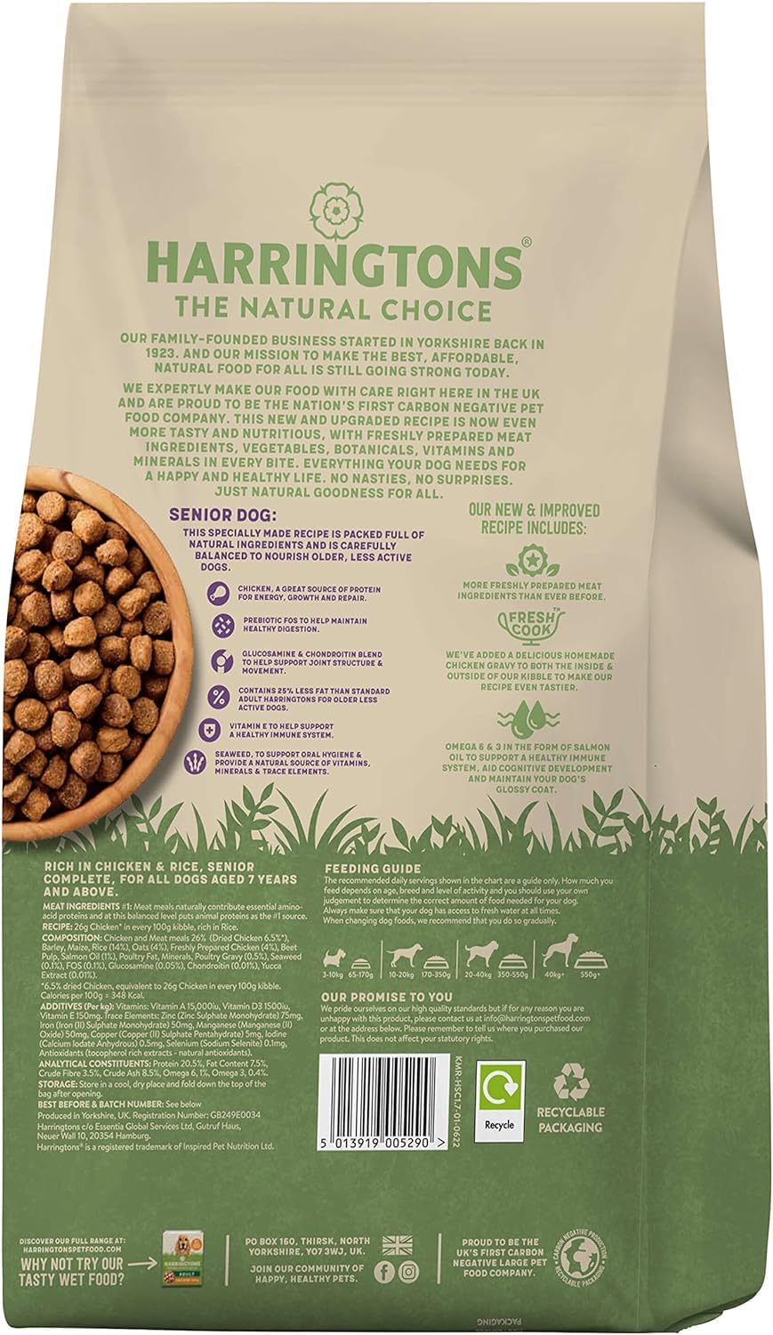Harringtons Complete Dry Dog Food - Made with All Natural Ingredients - Sayby’s