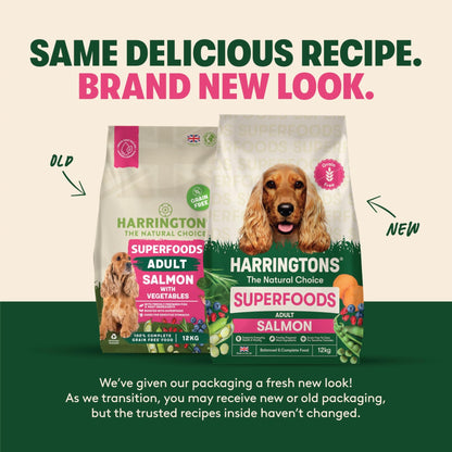 Harringtons Superfoods Complete Grain Free Dry Adult Dog Food Chicken with Veg 1.7kg (Pack of 4) - Made with All Natural Ingredients (Packaging may vary) - Sayby’s