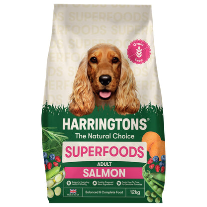 Harringtons Superfoods Complete Grain Free Dry Adult Dog Food Chicken with Veg 1.7kg (Pack of 4) - Made with All Natural Ingredients (Packaging may vary) - Sayby’s