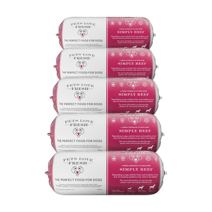 Healthy & Tasty Fresh Dog Food by Pets Love Fresh - 100% Natural - Real British Meat - Zero Preservatives - SimHealthy & Tasty Fresh Dog Food by Pets Love Fresh - 100% Natural - Real British Meat - Zero Preservatives - Simply Chicken (5 x 600g chub rolls) - Sayby’s