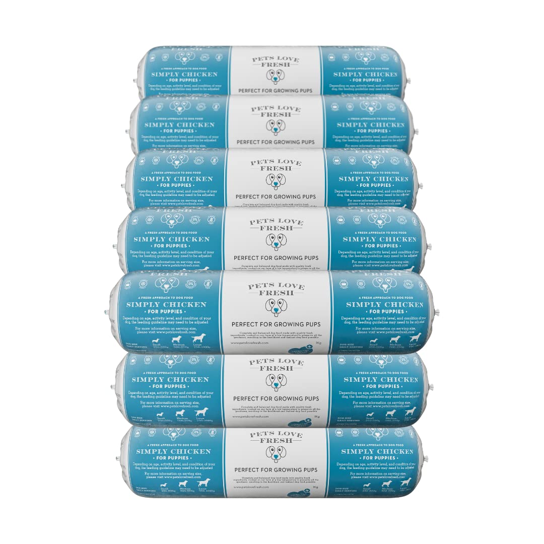 Healthy & Tasty Fresh Dog Food by Pets Love Fresh - 100% Natural - Real British Meat - Zero Preservatives - SimHealthy & Tasty Fresh Dog Food by Pets Love Fresh - 100% Natural - Real British Meat - Zero Preservatives - Simply Chicken (5 x 600g chub rolls) - Sayby’s